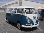 Vintage VW Microbus has safari windows