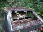 Volkswagen 411 4-Door Sedan Sitting in Old VW Junkyard