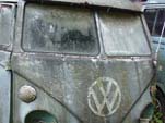 Forgotten VW junkyard with Very Original VW Bus in OG Dove Blue Paint