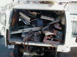 VW Westy Camper Window Frames Stored in Volkswagen Wrecking Yard