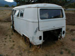 Forgotten Volkswagen bugs and Type-III wagons in desert junkyard