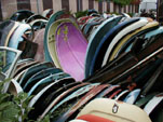 Piles of Original VW Beetle Engine Lids in Volkswagen junkyard