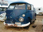 VW Wrecking Yard With Split Window Volkswagen Bus With Front End Damage