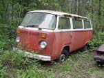 VW Salvage Yard With Very Complete Volkswagen Bay Window T2 Bus