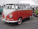 Vintage VW 23-window deluxe-samba bus with safari windows