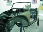 The finish paint coats on the 1954 VW convertible are done
