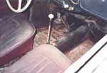 Original interior in a 1954 Volkswagen Cabriolet that will be restored