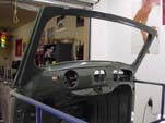 Picture showing the newly painted interior and dash on the 1954 VW convertible