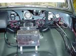 Photo shows new wiring behind the 1954 Volkswagen convertible dashboard
