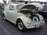 Restored Volkswagen ragtop sunroof bug