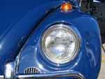 Restored Side of WCM's 1967 VW bug painted stock L-633 VW Blue color