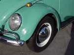 Front fender of restored vintage VW bug hardtop