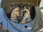 Authentic engine in a restotred ww-II era Volkswagen sunroof bug