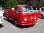 Stunning VW Bay Window Single Cab Pickup truck painted bright red
