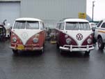 Rusty original Volkswagen deluxe buses
