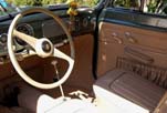 Photo shows the newly completed interior upholstery in the restored 1954 Volkswagen convertible bug