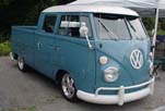 Awesome VW Double Cab Pickup is Painted Dove Blue with a White Top