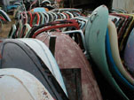 Volkswagen Junk Yard with a large collection of original VW Bug Hoods