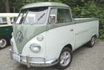 Super clean 1962 VW Single Cab Pickup with great dark green and light green 2-tone paint job