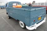 1959 VW Single Cab Pickup in Stock Dove Blue paint is a perfect 100-point restoration