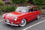 Volkswagen Type-III Squareback Wagon painted red with a black top