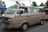 Volkswagen Vanagon original paint color sample of Bronze Beige Metallic #LH8U, sales code X4