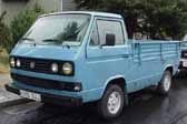 Volkswagen Vanagon original paint color sample of Dove Blue #LH5U, sales code X2