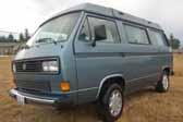 Volkswagen Vanagon original paint color sample of Star Blue Metallic #LD5T, sales code 9016