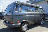 Volkswagen Vanagon original paint color sample of Wolfram Grey Metallic #LH7V, sales code X1